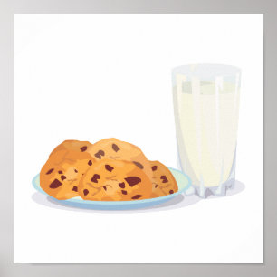 Poster biscuits et lait