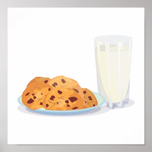 Poster biscuits et lait (Devant)