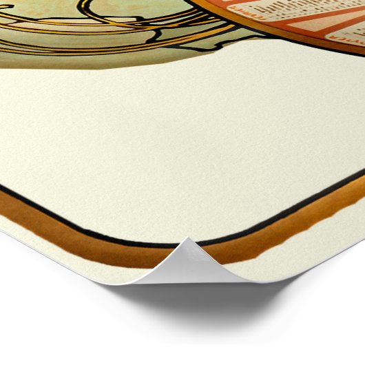 Poster Biscuits Lefeure Utile Biscuits par Alphonse Mucha (Coin)