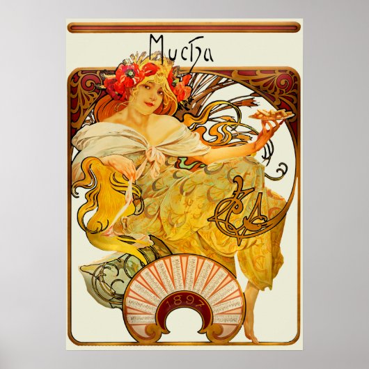 Poster Biscuits Lefeure Utile Biscuits par Alphonse Mucha (Devant)
