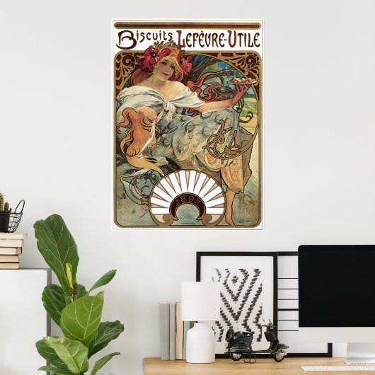 Poster Biscuits Lefevre Utile (Bureau à domicile)