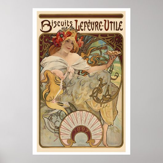 Poster Biscuits Lefevre-Utile 1897 Vintage Advertising (Devant)