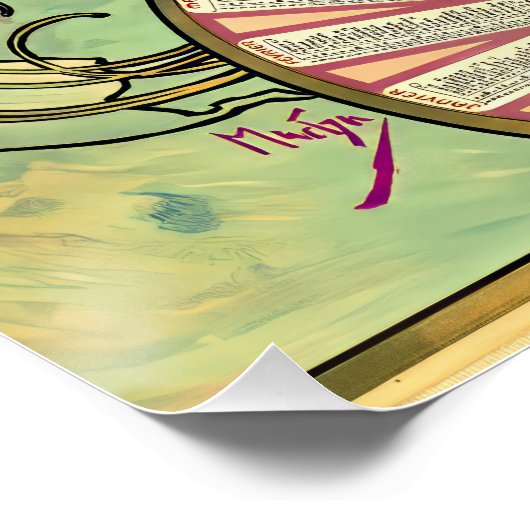 Poster Biscuits Lefevre-Utile par Alphonse Mucha (1896) (Coin)