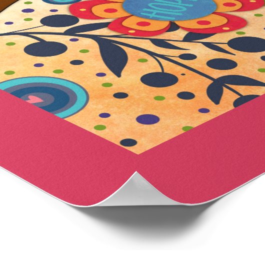 Poster Biseaux mignons S'amuser Abonné Collab Inspirivity (Coin)