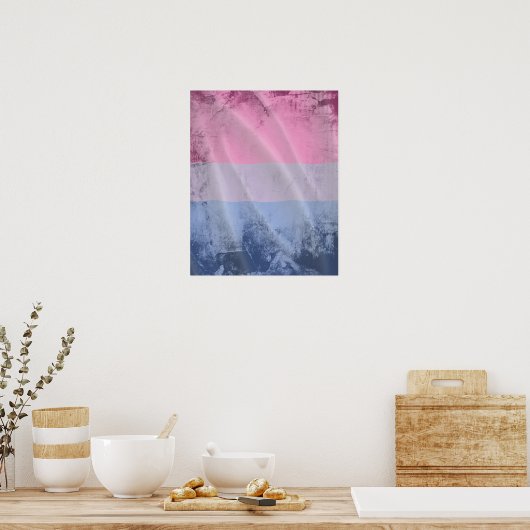 POSTER BISEXUAL FIDE FLAG WAVY DESIGN (Cuisine)