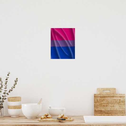 Poster BISEXUAL FIDE FLAG WAVY DESIGN - PRIDE.png 2014 (Cuisine)