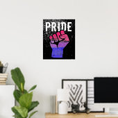 Poster Bisexual Pride Fist (Bureau à domicile)