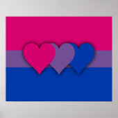 Poster Bisexualité drapeau (Devant)