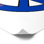 Poster Bisexualité drapeau signe de paix (Coin)