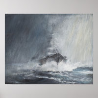Bismarck à travers les rideaux de pluie manches