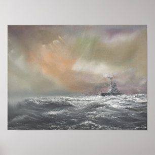 Poster Bismarck signaux Prinz Eugen 0959hrs 24 mai