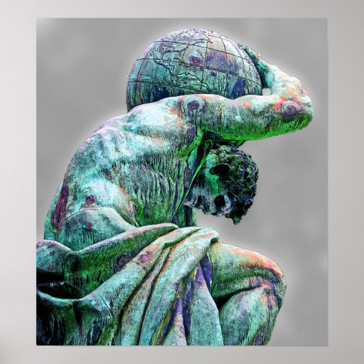 Poster Bismarck Statue, Berlin, Greek God Atlas (5cpst) (Devant)