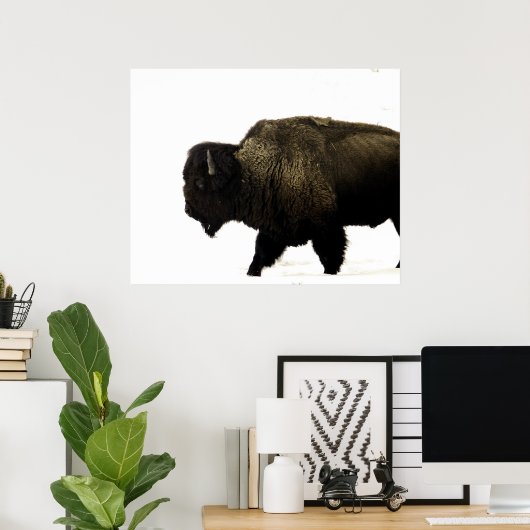 Poster Bison (Bureau à domicile)