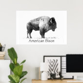 Poster Bison américain (Bureau à domicile)