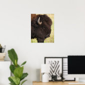 Poster Bison américain, Dakota du Sud (Bureau à domicile)