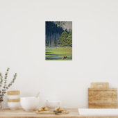 Poster Bison avec veau au parc national Yellowstone (Cuisine)