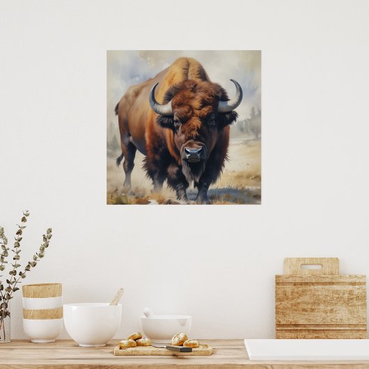 Poster Bison / Buffle (Cuisine)