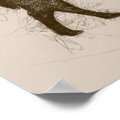 Poster Bison Bull Ballpoint Pen Doodle (Coin)