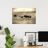 Poster Bison de Badlands (Bureau à domicile)