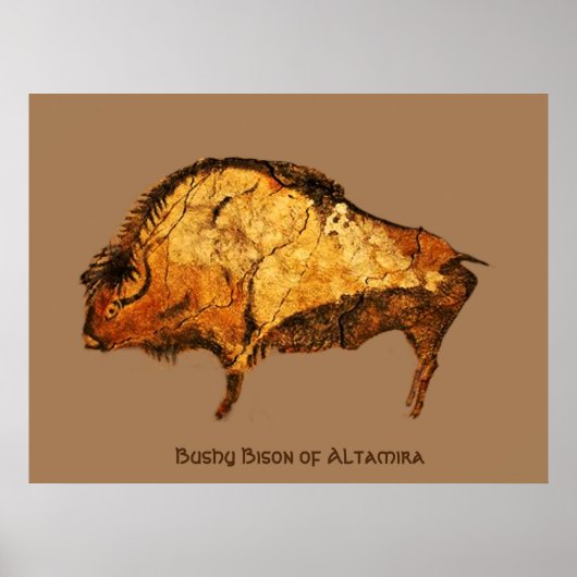 Poster Bison de Bushy d'Altamira (Devant)