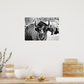 Poster Bison de Yellowstone gelé (Cuisine)