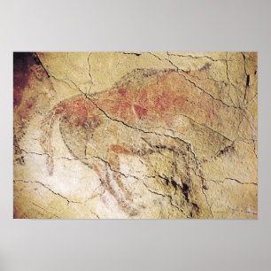 Poster Bison des grottes d'Altamira, vers 15000 avant JC