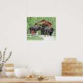 Poster Bison Drôle Au Pont Couvert (Cuisine)