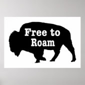 Poster Bison libre de Roam (Devant)