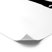 Poster Bison noir et blanc Silhouette Pop Art (Coin)