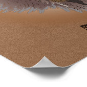 Poster Bison rustique des plaines de l'Ouest (Coin)