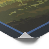 Poster Bison Scene - Parc national de Yellowstone (Coin)