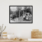 Poster Bison Staring at Children 1899 (Cuisine)