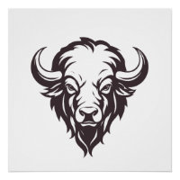 Bison Vector Art Animal Moderne Ville Urbaine Grap
