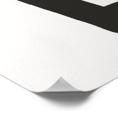 Poster "Bisou" Baiser en français Typographie noire Impri (Coin)