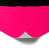 Poster Bisou rose et noir (Coin)