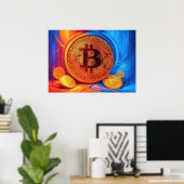 Poster Bitcoin (Bureau à domicile)