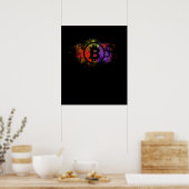 Poster Bitcoin Art Watercolor Crypto Devise Traders (Cuisine)