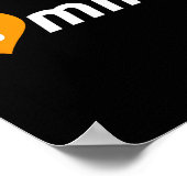 Poster Bitcoin B Mine Cryptomonnaie Saint-Valentin Btc (Coin)