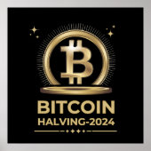 Poster BITCOIN HALVING 2024 Crypto Devise numérique (Devant)