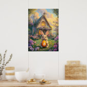 Poster Bitcoin Lapin de Pâques Crypto Rabbit Trou (Cuisine)