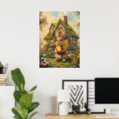 Poster Bitcoin Oeuf de Pâques Hodl Rabbit Trou (Bureau à domicile)