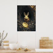 Poster Bitcoin Rabbit Trou Crypto Bunny Bunny (Cuisine)