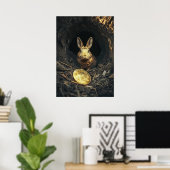 Poster Bitcoin Rabbit Trou Crypto Bunny Bunny (Bureau à domicile)