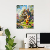 Poster Bitcoin Rabbit Trou de lapin de Pâques Mur Art (Bureau à domicile)