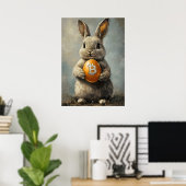 Poster Bitcoin Trou de lapin Crypto Wall Art (Bureau à domicile)
