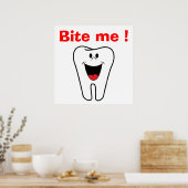POSTER "BITE ME" DUR (Cuisine)