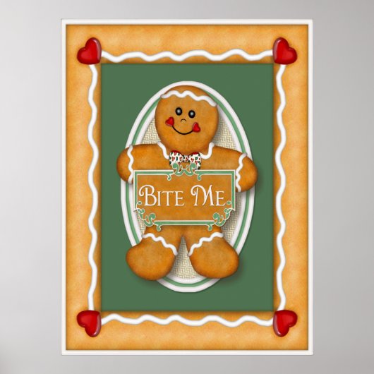 Poster Bite Me Gingerbread (Devant)