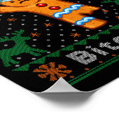 Poster Bite Me Gingerbread Man - Funny Ugly Christmas Swe (Coin)