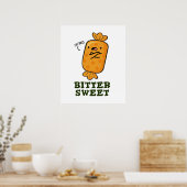 Poster Bitter Sweet Funny Candy Pun (Cuisine)