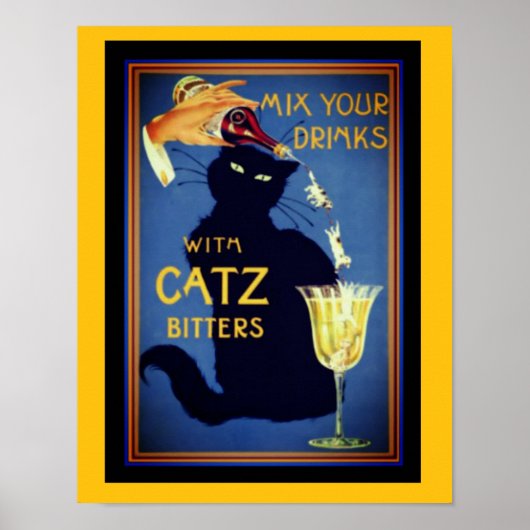 Poster Bitters Catz Vintage 12x16 (Devant)